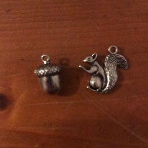 Squirrel and acorn charm (2 pack)